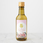 Chinesische Hochzeit in Rosa Weinetikett (Vorderseite)