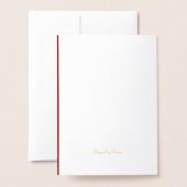 Chinesische Hochzeit mit doppeltem Glück Folienkarte (Rückseite mit Umschlag)