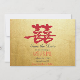 Chinesische Hochzeit mit doppeltem Glück - Save th Save The Date