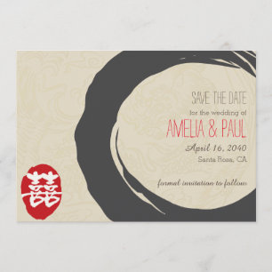 Chinesische Hochzeit mit doppeltem Glück - Save th The Date
