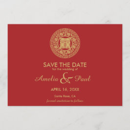 Chinesische Hochzeit mit doppeltem Glück - Save th The Date