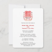 Chinesische Hochzeit mit Mandarin-Ducks und doppel Einladung (Vorderseite)