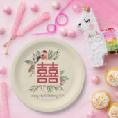 Chinesische Hochzeit mit zeitgemäßem doppeltem Glü Pappteller (Party)