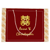 Chinesische Hochzeit peranakan Große Geschenktüte (Rückseite)