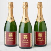 Chinesische Hochzeit peranakan Schaumweinetikett (Flaschen)