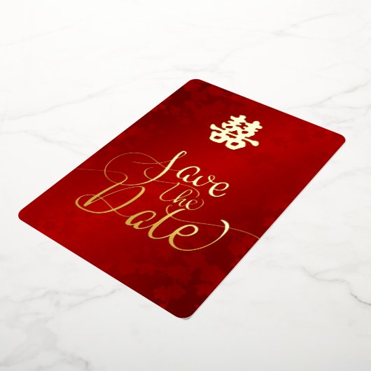 Chinesische Hochzeit rettet das Datum Folieneinladung (Gedreht)