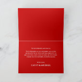 Chinesische Hochzeit roter Garten Blumen Doppelglü Dankeskarte (Innenseite)