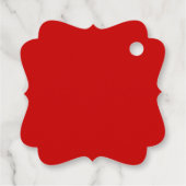 Chinesische Hochzeit roter Garten Blumen Doppelglü Geschenkanhänger (Rückseite)