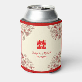 Chinesische Hochzeit rotes Beige Blumengestein Ori Dosenkühler