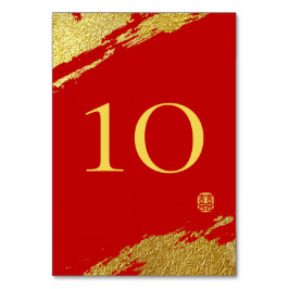 Chinesische Hochzeit Tischnummer