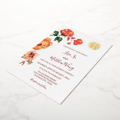 Chinesische Hochzeit von Peony Blume Folieneinladung (Gedreht)