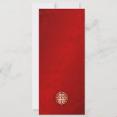 Chinesische Hochzeitkarte für Peony Chinese Einladung (Rückseite)