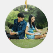 Chinesische Hochzeitsdekoration - Niedliches Paar  Keramikornament (Hinten)