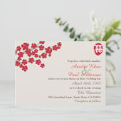 Chinesische Hochzeitseinladung Einladung (Stehend Vorderseite)