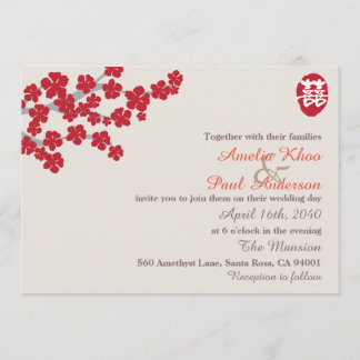 Chinesische Hochzeitseinladung Einladung