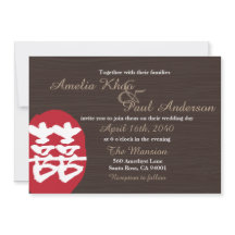 Chinesische Hochzeitseinladung