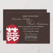 Chinesische Hochzeitseinladung Einladung (Vorne/Hinten)