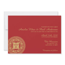Chinesische Hochzeitseinladung