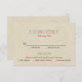 Chinesische Hochzeitseinladung - UAWG RSVP Karte (Vorne/Hinten)