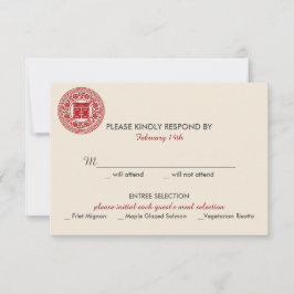 Chinesische Hochzeitseinladung - UAWG RSVP Karte