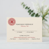 Chinesische Hochzeitseinladung - UAWG RSVP Karte (Stehend Vorderseite)
