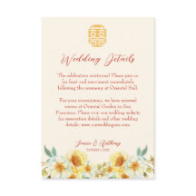 Chinesische Hochzeitsgelbe, elegante Details