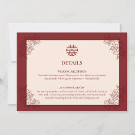 Chinesische Hochzeitskarte Save The Date