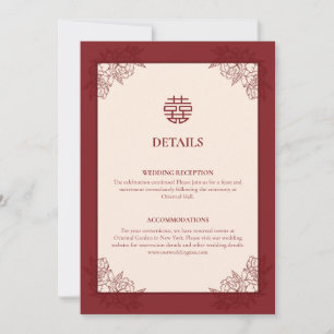 Chinesische Hochzeitskarte Save The Date