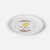 Chinesische Hochzeitskrieg-Blume Pappteller (Schrägansicht)