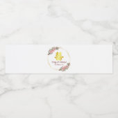 Chinesische Hochzeitskrieg-Blume Wasserflaschenetikett (Einzelnes Label)