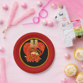 Chinesische Hochzeitsparty Teller Traditionelles P (Party)