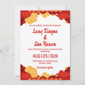 Chinesische Hochzeitsreise mit modernem Gold Einladung (Vorderseite)