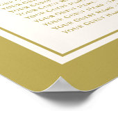 Chinesische Hochzeitstabelle für doppeltes Glück Poster (Ecke)