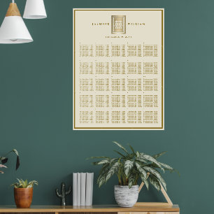Chinesische Hochzeitstabelle für doppeltes Glück Poster