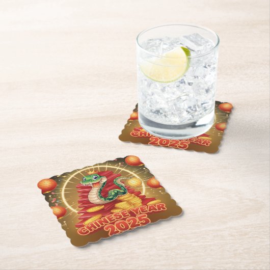 Chinesische Holzschlange Untersetzer (Vor Ort)