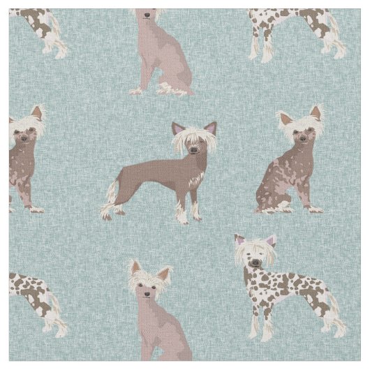 Chinesische Hunde hellblau Stoff (Nahaufnahme)