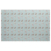 Chinesische Hunde hellblau Stoff (Fat Quarter (45,7 x 55,9 cm))