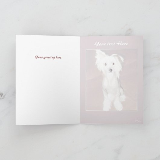 Chinesische Hundejahrschablone Feiertagskarte (Innenseite)