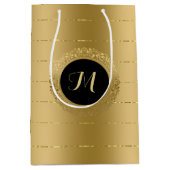 Chinesische Imitat-Goldstreifen-Monogramm Mittlere Geschenktüte (Vorderseite)