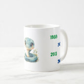 Chinesische Jahre der Schlange 1941 bis 2025 Kaffeetasse (VorderseiteRechts)