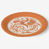 Chinesische Jakobsblume - Mandarin Orange Pappteller (Schrägansicht)