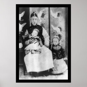Chinesische Kaiser-PU Yi mit Vater und Bruder 1909 Poster