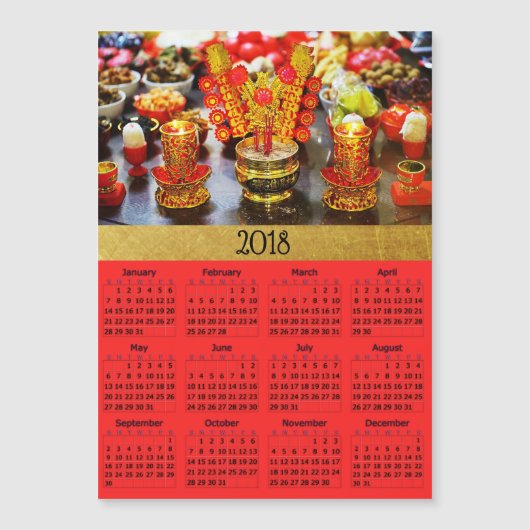 Chinesische Kalender-magnetische Foto-Karte des Magnetkarte (Vorderseite)
