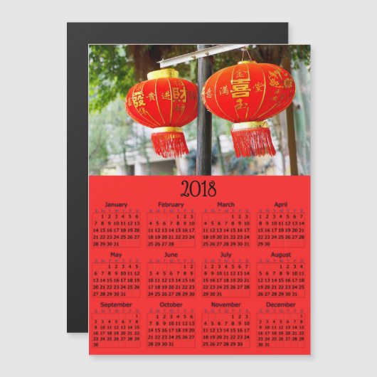 Chinesische Kalender-magnetische Foto-Karte des Magnetkarte (Vorne/Hinten)