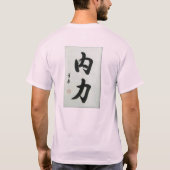 Chinesische Kaligraphie mit langer Schläfrigkeit T-Shirt (Rückseite)