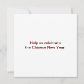 Chinesische Kalligrafie für Dragon auf dem Roten B Einladung (Rückseite)