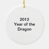 Chinesische Kalligrafie für Dragon auf dem Roten B Keramik Ornament (Hinten)