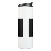 Chinesische Kalligrafie Tai Chi Tanz in Schwarz un Thermosbecher (Nach links gedreht)