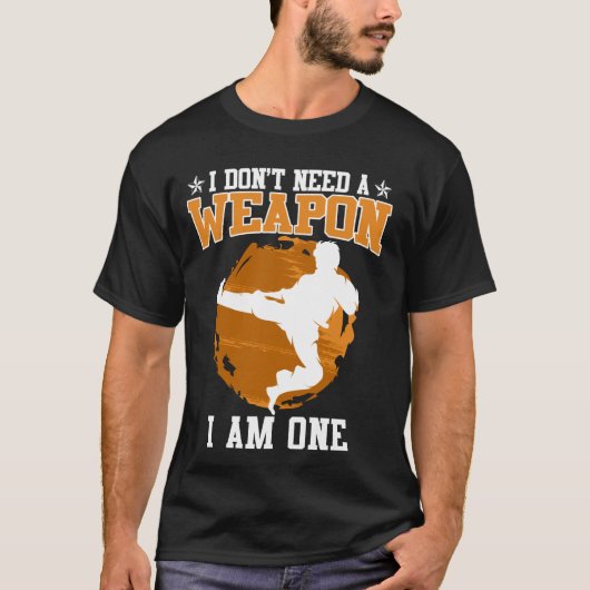 Chinesische Kampfkunst brauche ich keine Waffe Sha T-Shirt (Vorderseite)