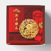 Chinesische Kaninchen-Papier-schneiden Peonies Neu Geschenkschachtel (Oben)